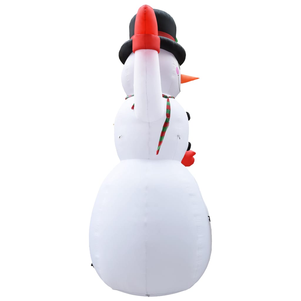 Boneco de Neve Insuflável de Natal com LED IP44 - 600 cm XXL