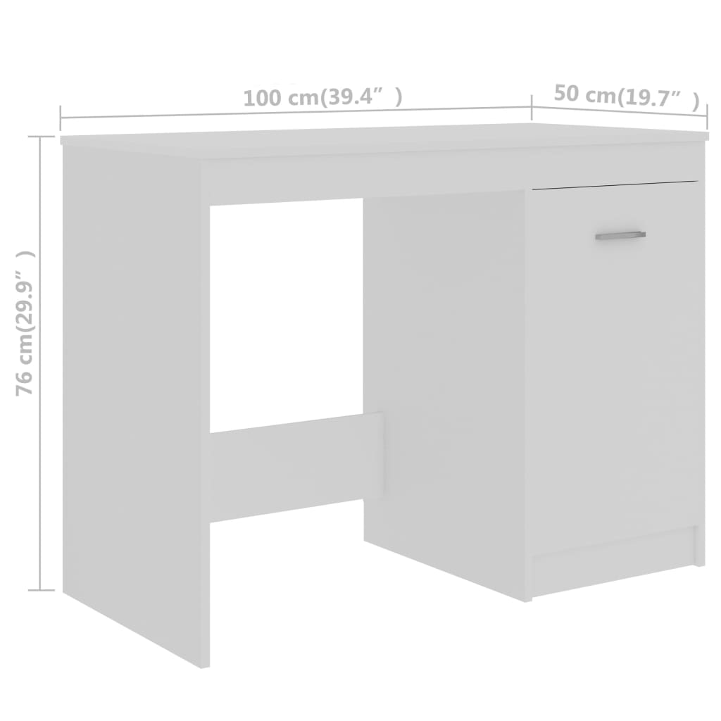 Secretária Hommy de 140cm - Branco - Design Moderno