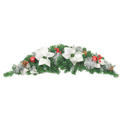 Grinalda de Natal com luzes LED 90 cm PVC verde