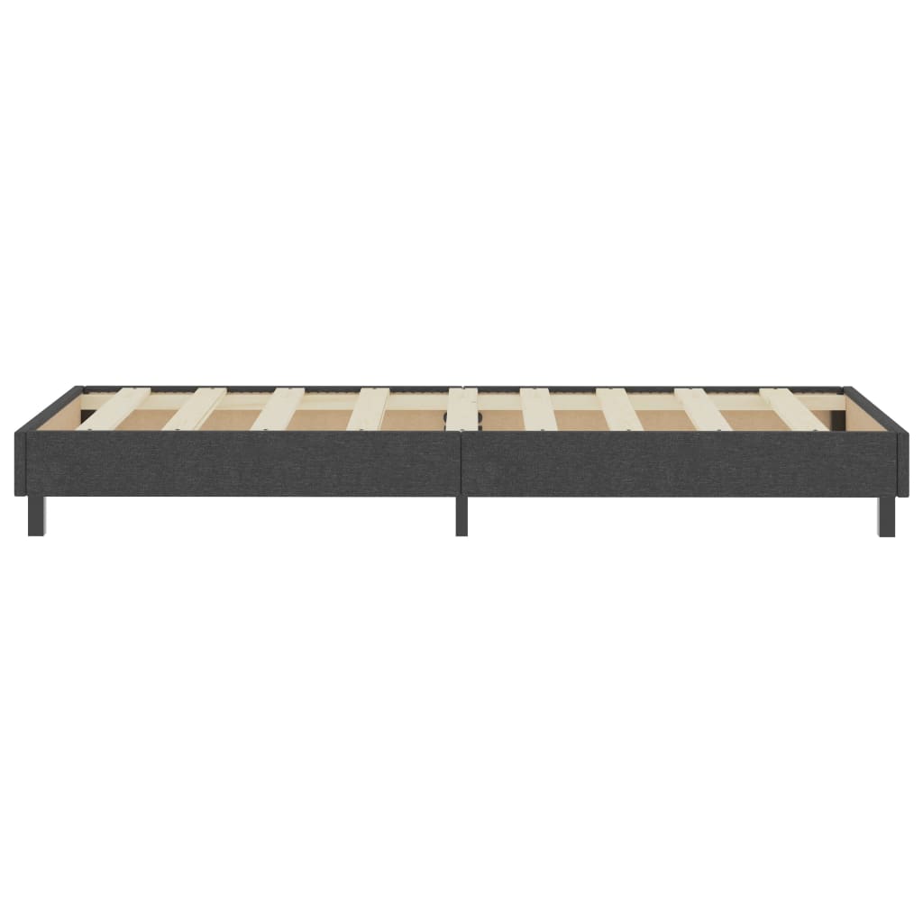 Cama boxspring 80x200 cm tecido cinzento-escuro