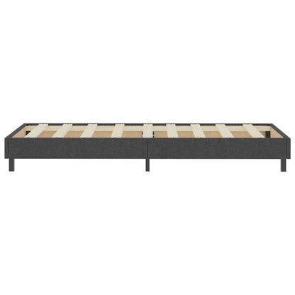 Cama boxspring 80x200 cm tecido cinzento-escuro