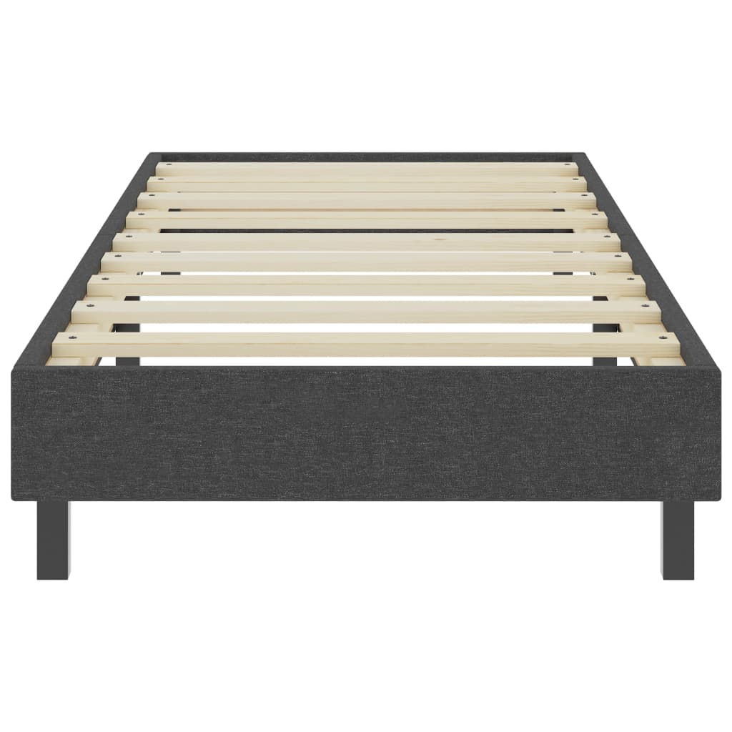 Cama boxspring 80x200 cm tecido cinzento-escuro