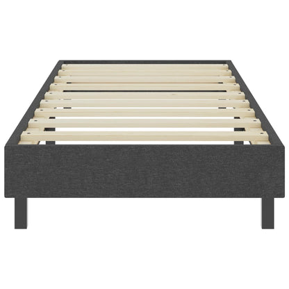 Cama boxspring 80x200 cm tecido cinzento-escuro