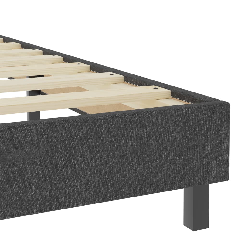 Cama boxspring 80x200 cm tecido cinzento-escuro