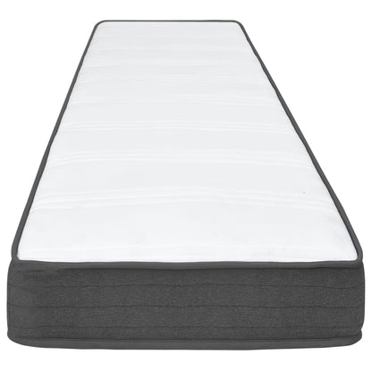 Cama boxspring 80x200 cm tecido cinzento-escuro