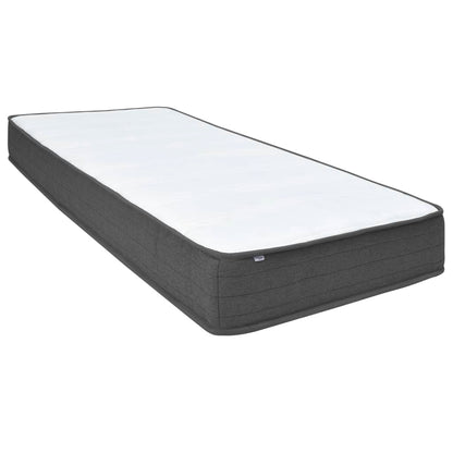 Cama boxspring 90x200 cm tecido cinzento-escuro