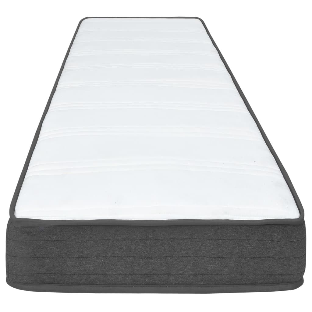 Cama boxspring 90x200 cm tecido cinzento-escuro