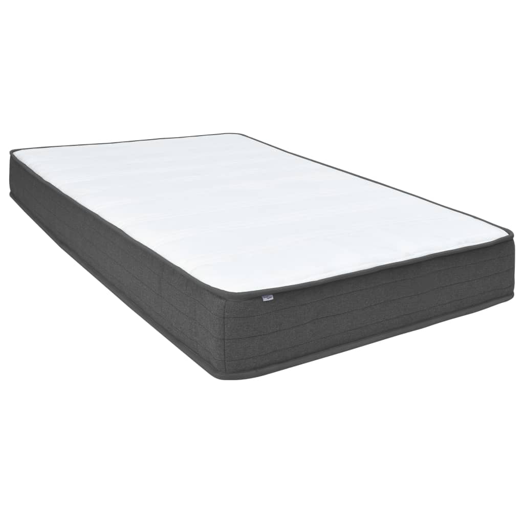 Cama boxspring 160x200 cm tecido cinzento-escuro