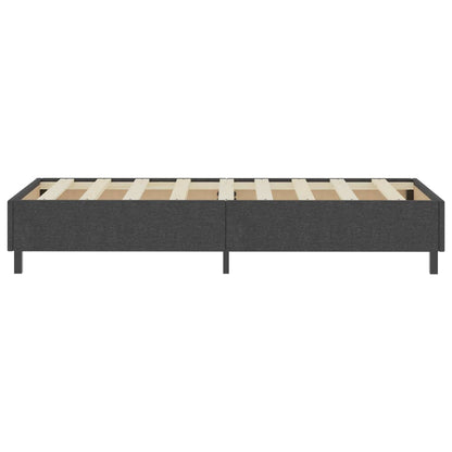 Cama boxspring 80x200 cm tecido cinzento-escuro