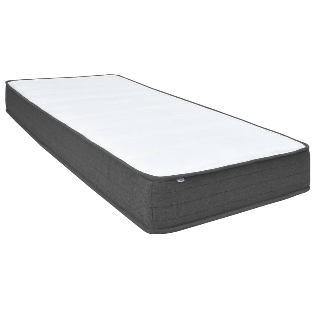 Cama boxspring 80x200 cm tecido cinzento-escuro