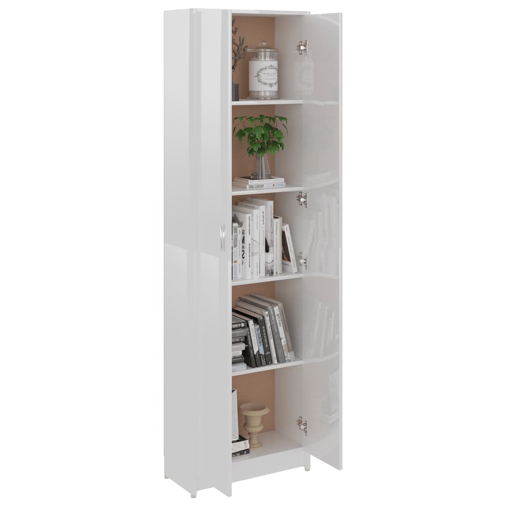 Roupeiro de corredor 55x25x189cm contraplacado branco brilhante