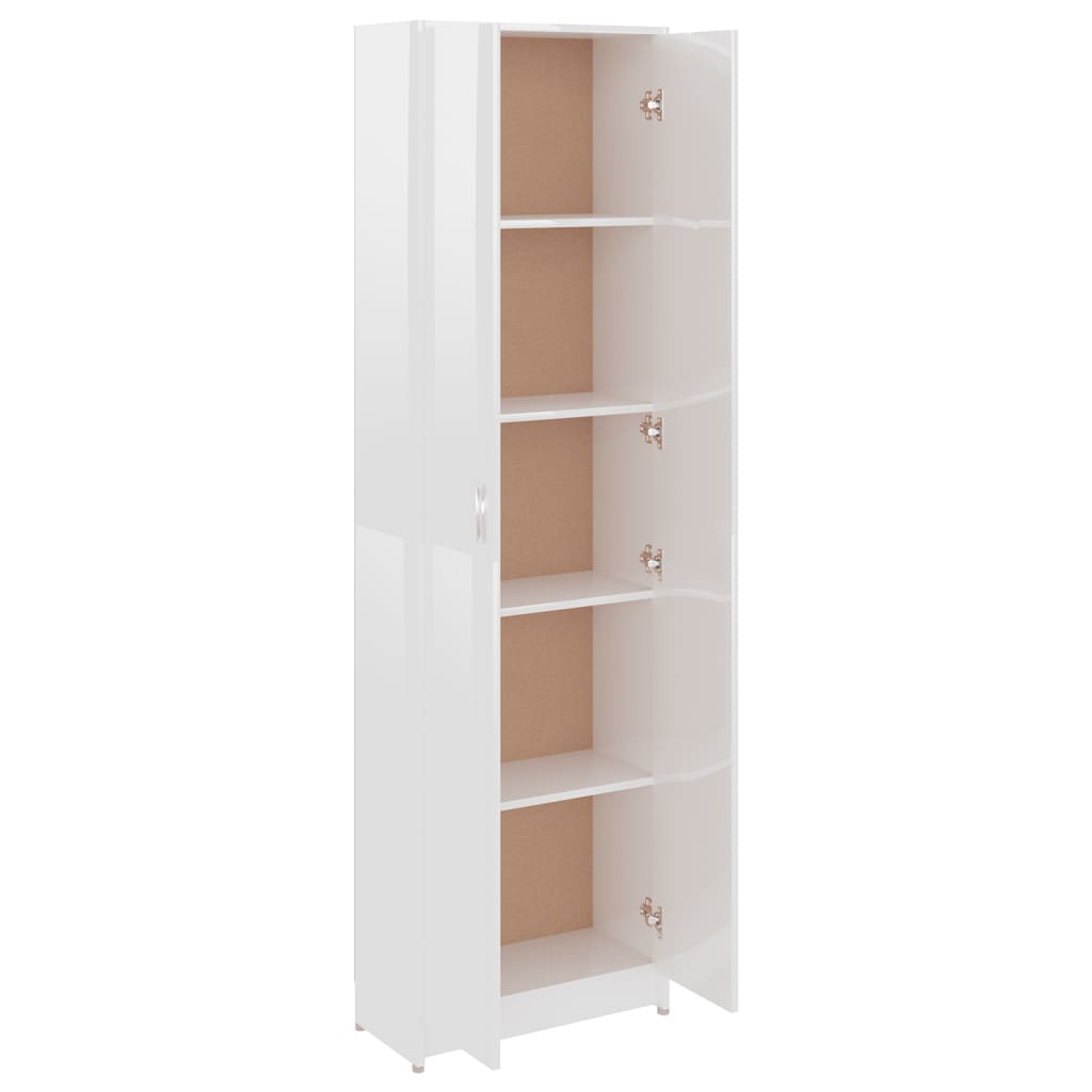 Roupeiro de corredor 55x25x189cm contraplacado branco brilhante