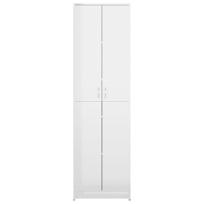 Roupeiro de corredor 55x25x189cm contraplacado branco brilhante