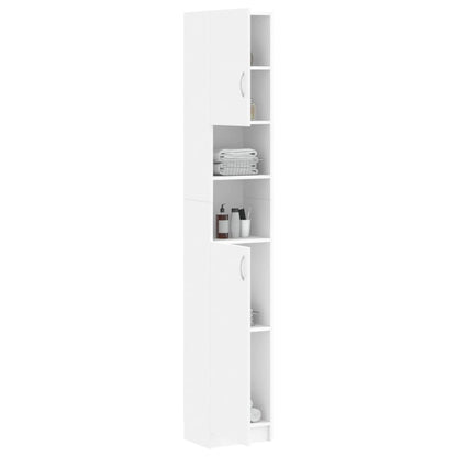 Armário Venga Alto de Casa de Banho com 190cm - Branco - Design Moderno