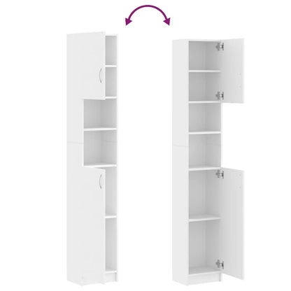 Armário Venga Alto de Casa de Banho com 190cm - Branco - Design Moderno