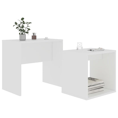 Conjunto mesas de centro 48x30x45 cm contraplacado branco