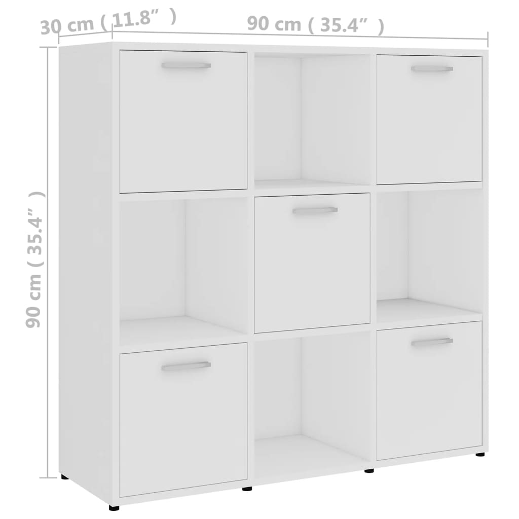 Estante 90x30x90 cm contraplacado branco