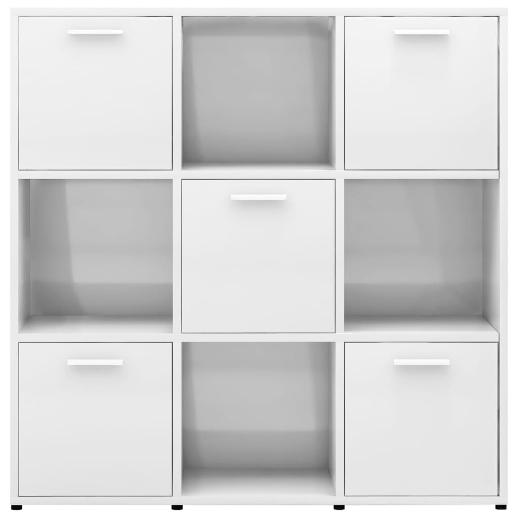 Estante 90x30x90 cm contraplacado branco brilhante