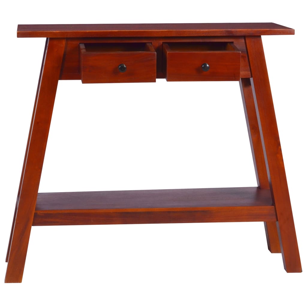 Mesa consola 90x30x75 cm mogno maciço castanho clássico