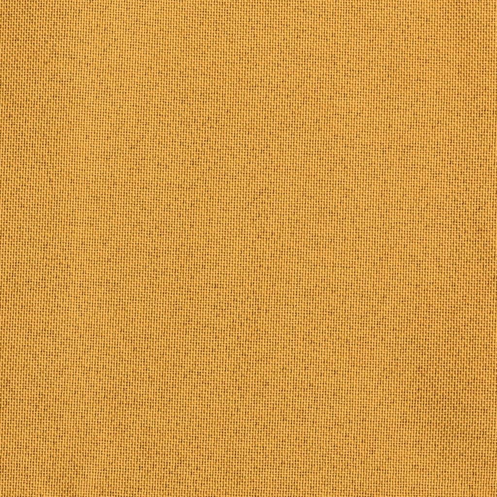 Cortinas opacas aspeto linho c/ ilhós 2 pcs 140x245 cm amarelo