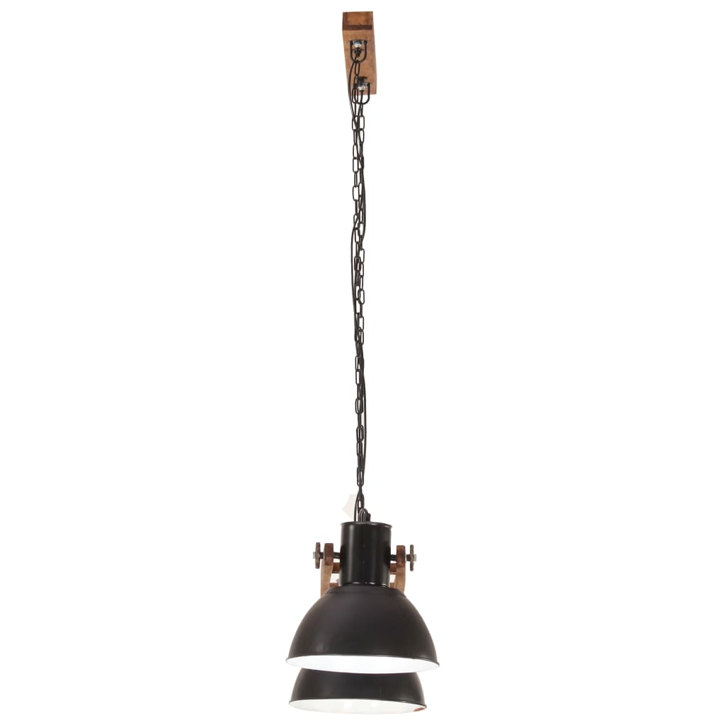 Candeeiro suspenso industrial 25 W 109 cm E27 preto