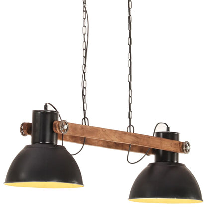 Candeeiro suspenso industrial 25 W 109 cm E27 preto