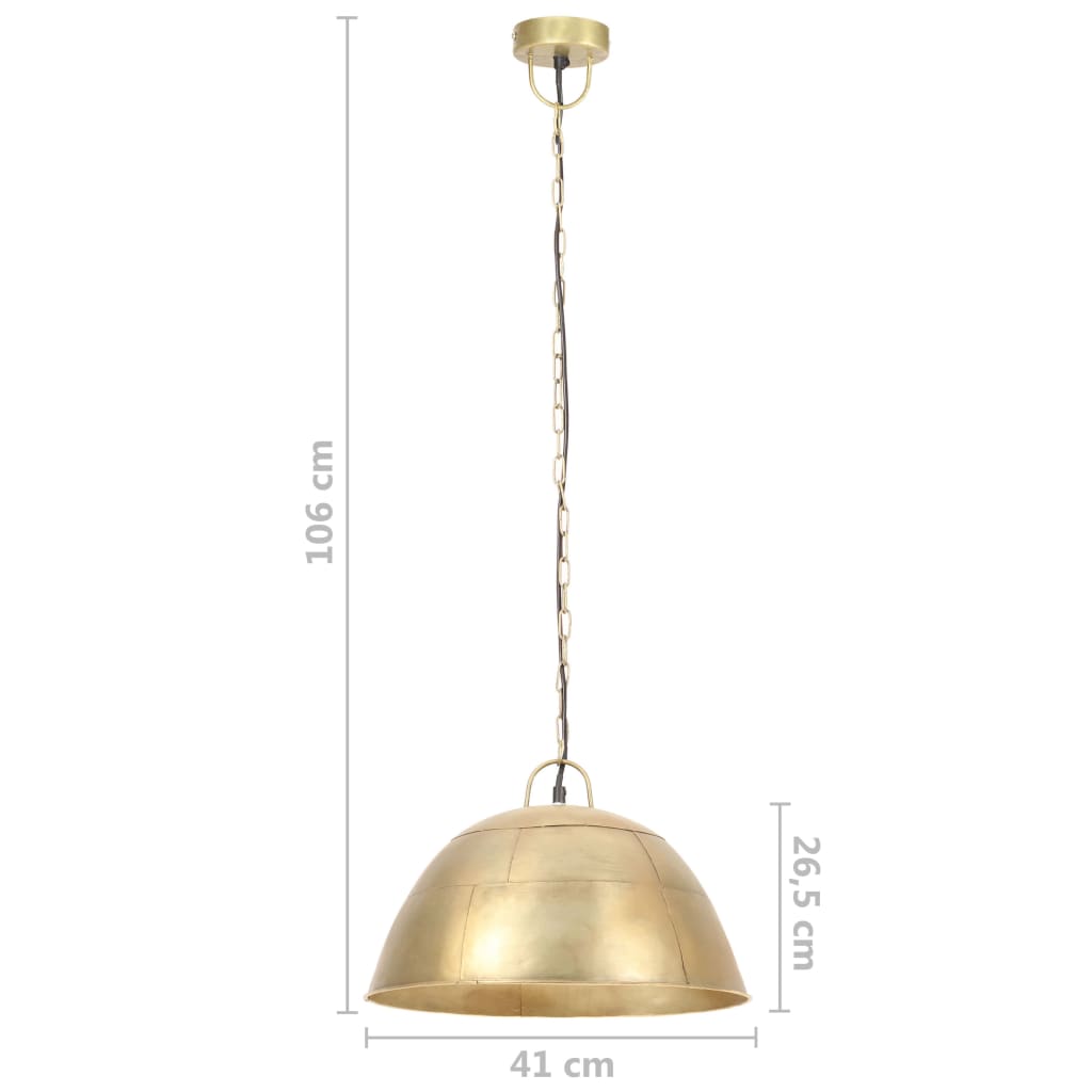 Candeeiro teto vintage indust. redondo 25 W 41 cm E27 bronze