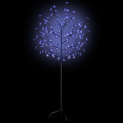 Árvore de Natal 120 luzes LED flor cerejeira luz azul 150 cm