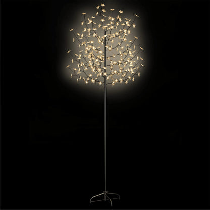 Árvore de Natal 220 LED flor cerejeira luz branco quente 220 cm