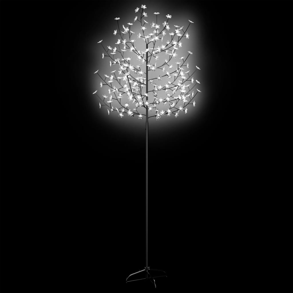 Árvore de Natal 220 LED flor cerejeira luz branco frio 220 cm