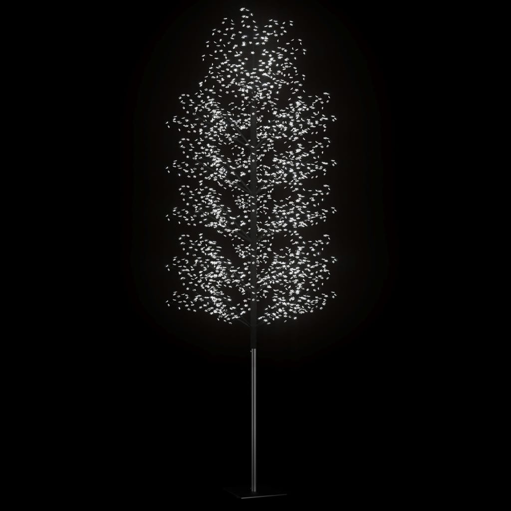 Árvore de Natal 2000 LED flor cerejeira luz branco frio 500 cm