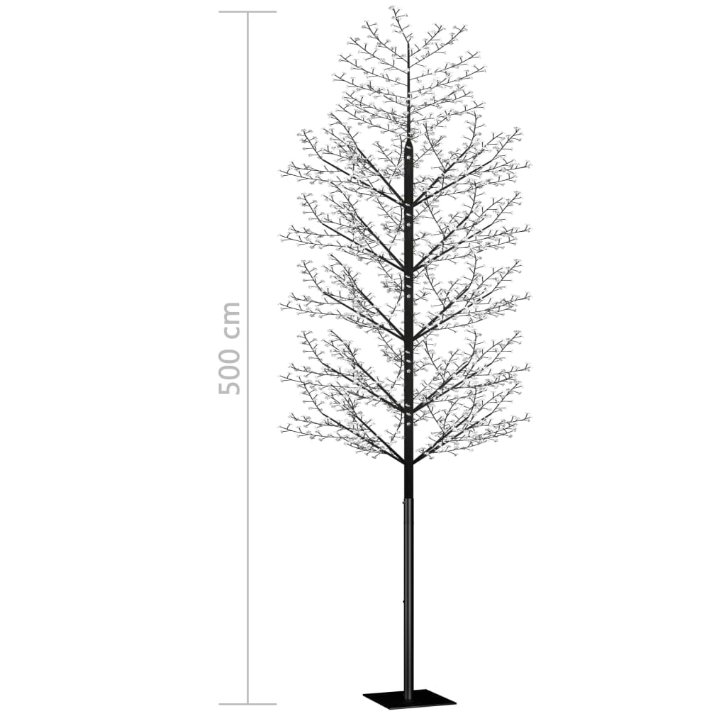 Árvore de Natal 2000 luzes LED flor cerejeira luz azul 500 cm