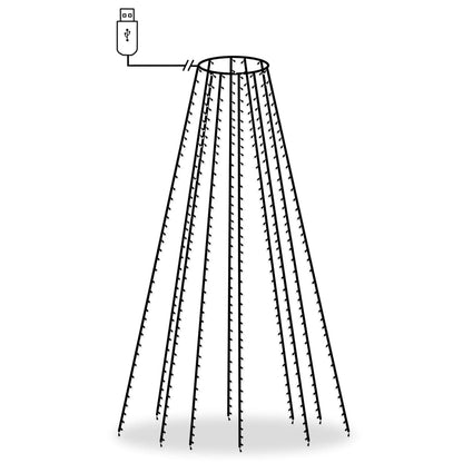 Cordão de luzes para árvore de Natal 400 luzes LED 400 cm