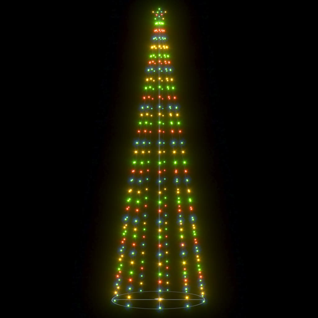 Árvore de Natal em cone 330 luzes LED multicor 100x300cm