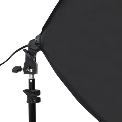 Kit de estúdio fotográfico com softbox de iluminação e fundo