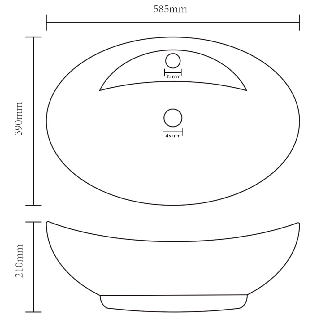 Lavatório luxuoso oval 58,5x39 cm cerâmica rosa mate