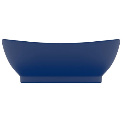 Lavatório luxuoso oval 58,5x39 cm cerâmica azul-escuro mate