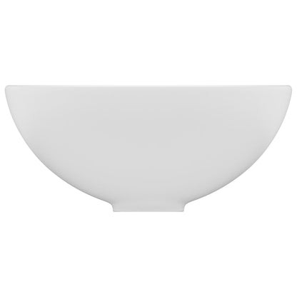 Lavatório WC luxuoso redondo 32,5x14cm cerâmica branco mate