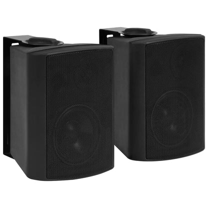 Colunas de som para parede interior/exterior 2 pcs 80 W preto