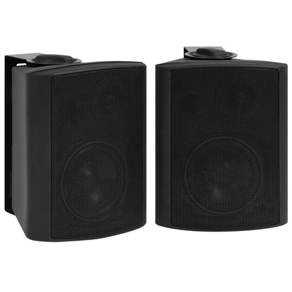 Colunas de som para parede interior/exterior 2 pcs 80 W preto