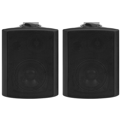 Colunas de som para parede interior/exterior 2 pcs 80 W preto