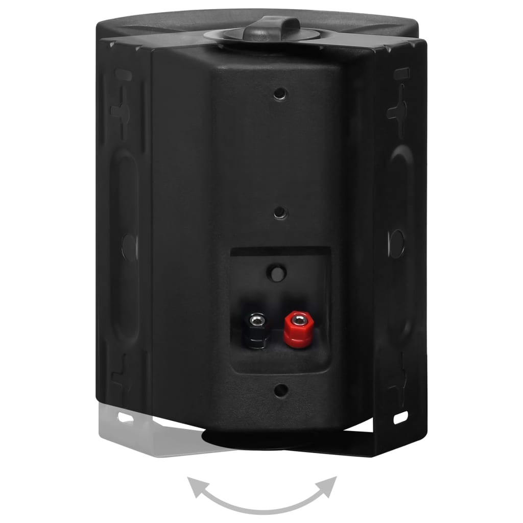 Colunas de som para parede interior/exterior 2 pcs 80 W preto