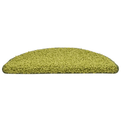 Tapete/carpete para degraus 15 pcs 56x17x3 cm verde