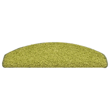 Tapete/carpete para degraus 15 pcs 65x21x4 cm verde