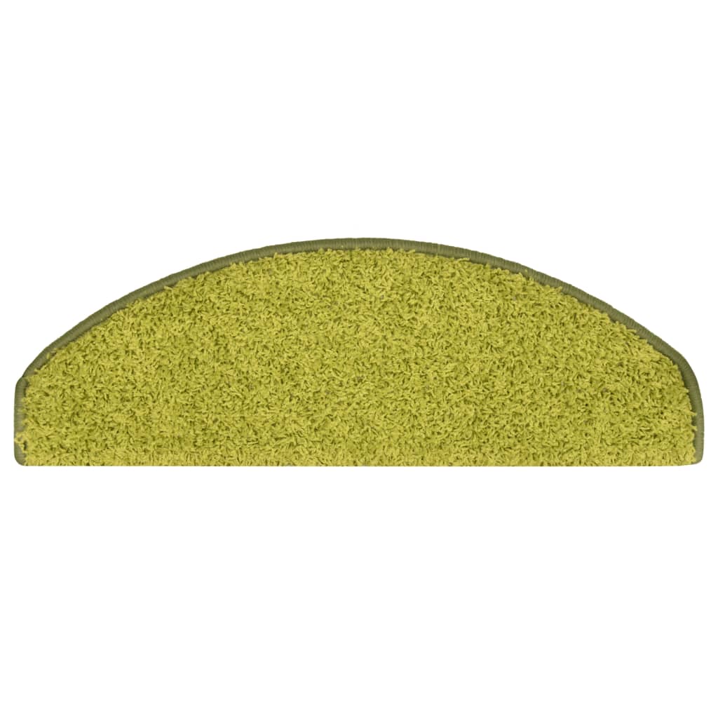 Tapete/carpete para degraus 15 pcs 65x21x4 cm verde