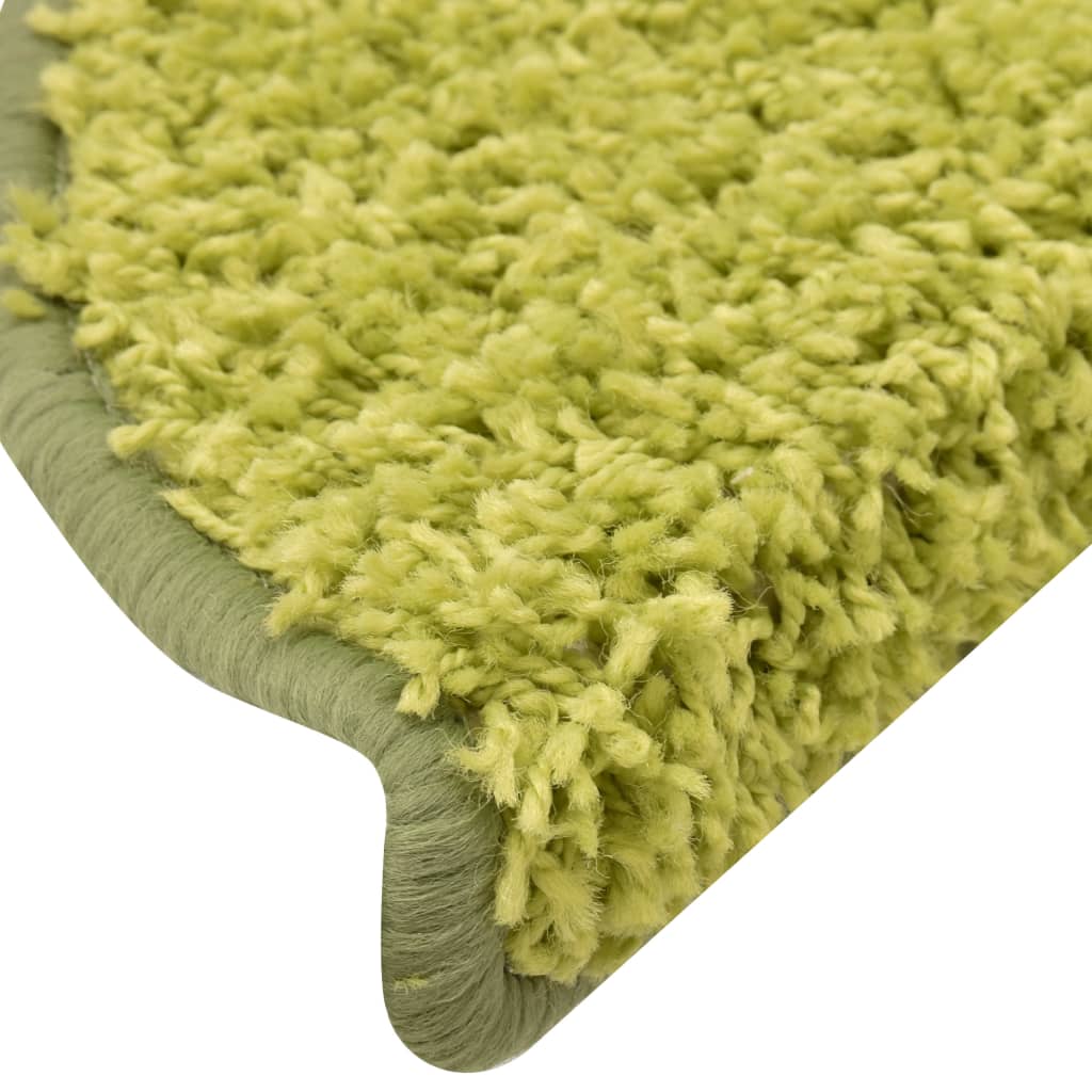 Tapete/carpete para degraus 15 pcs 65x21x4 cm verde