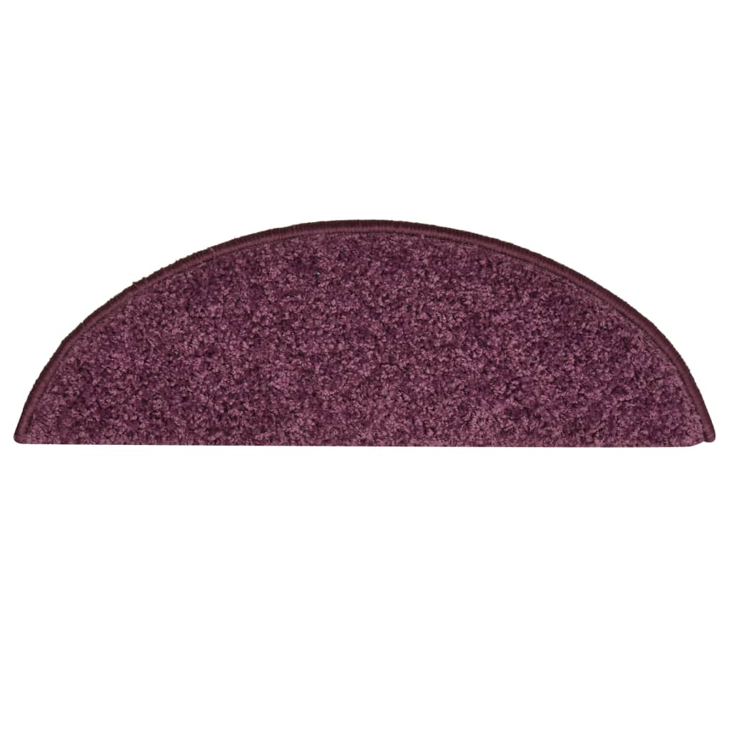 Tapete/carpete para degraus 15 pcs 56x17x3 cm roxo-escuro