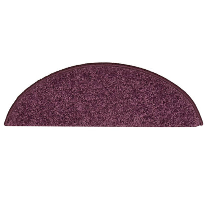 Tapete/carpete para degraus 15 pcs 56x17x3 cm roxo-escuro