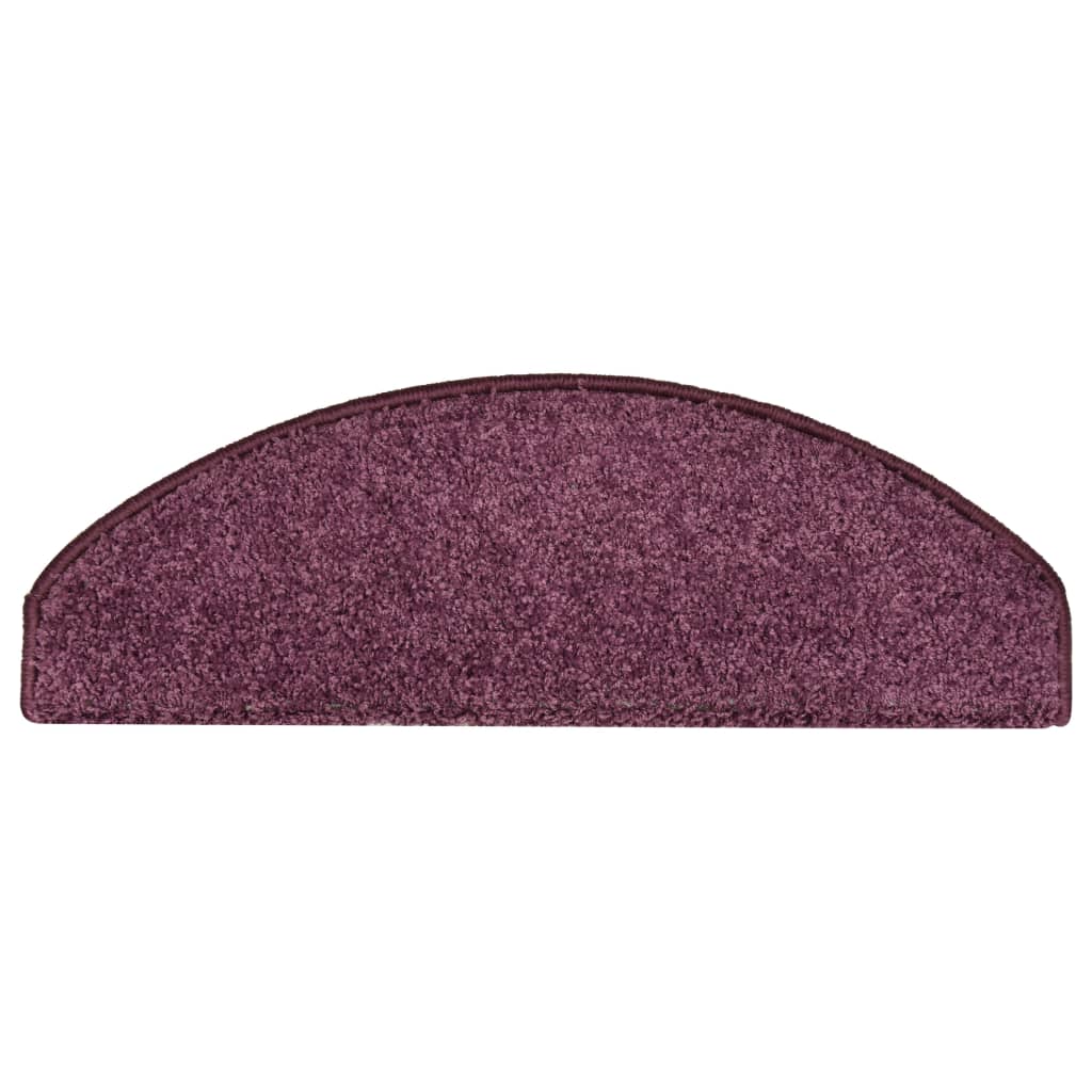 Tapete/carpete para degraus 15 pcs 65x21x4 cm roxo-escuro