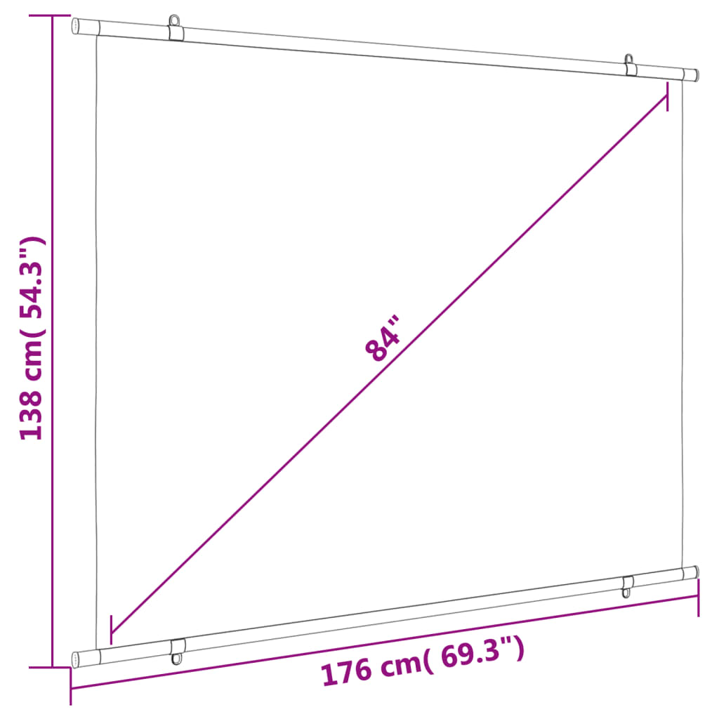 Tela de projeção 84" 4:3